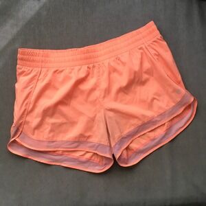 Athleta Women's Mesh‎ Racer Run Shorts 4" Size XL Peach Pull On Running Gym